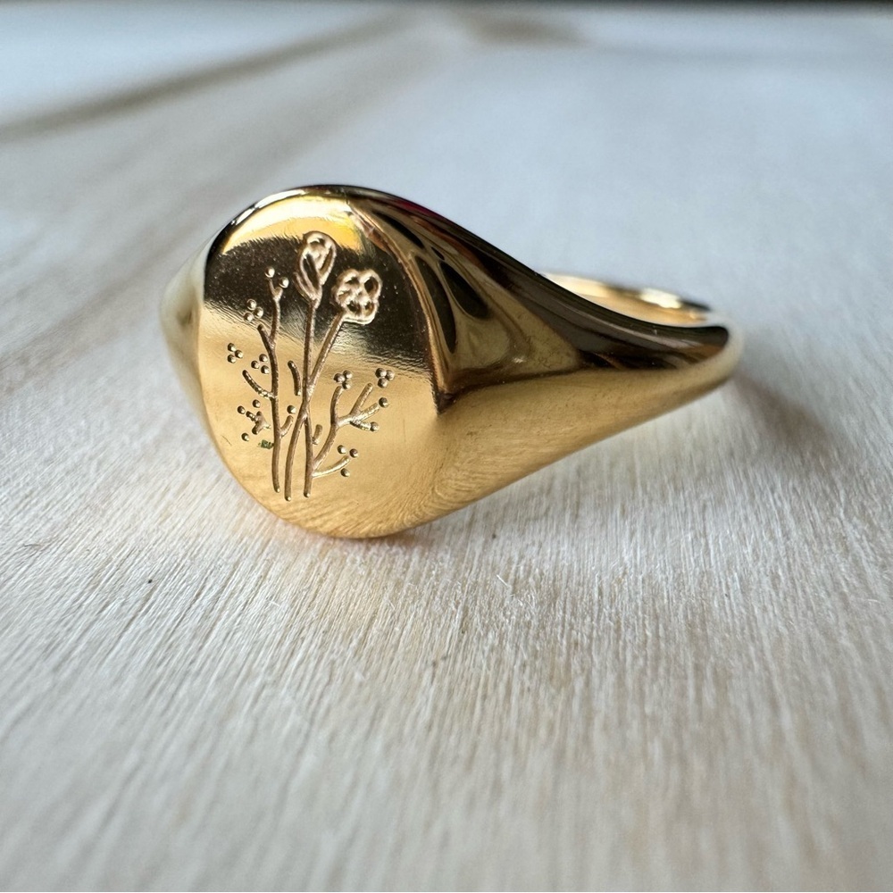 18kt Gold Plated Floral Wildflower Ring